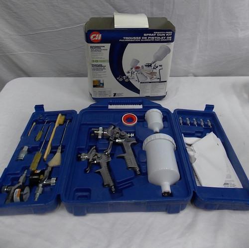 Ch 38pc automotive vehicle painting tool kit w/2 gravity fed spray guns-30039241