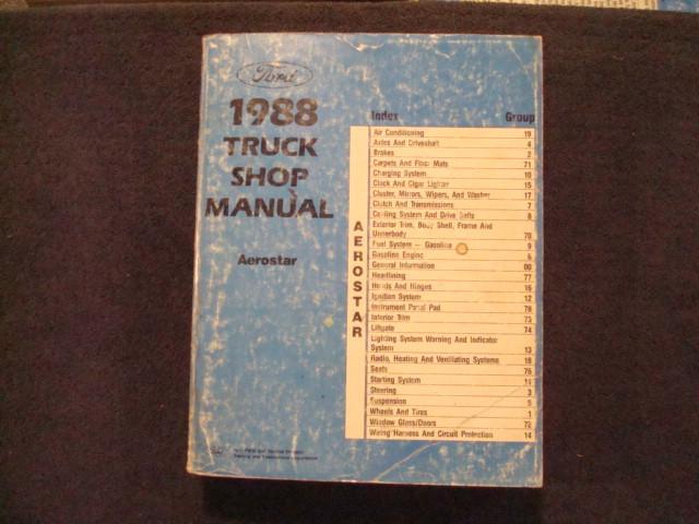 1988 ford aerostar truck factory workshop dealer shop service repair manual book