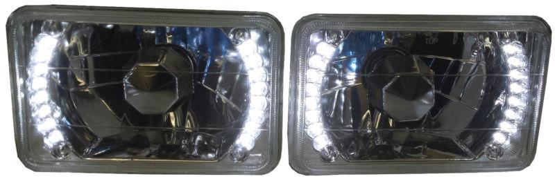 Glass 4x6 euro led clear glass sealed beam conversion headlights 4656/4651/4666