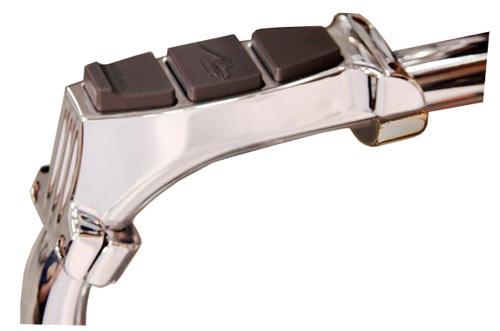 Motorcycle billet style bootrests kit, chrome finish 401-1 new