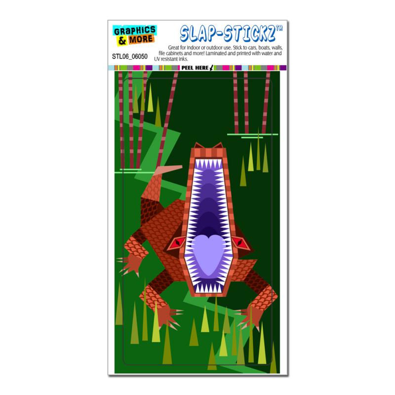 Geometric crocodile brown - slap-stickz™ car window locker bumper sticker