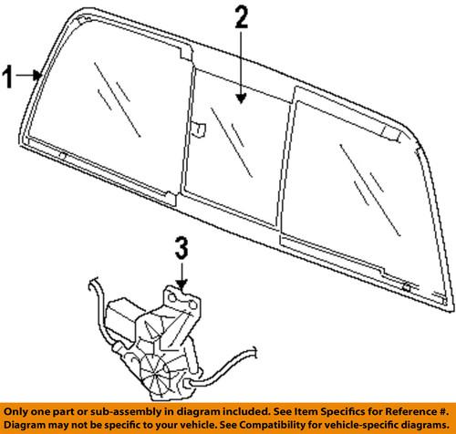 Mopar oem 68157026ab back glass
