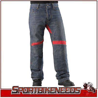 Icon victory riding red knee overpant pants jeans 28