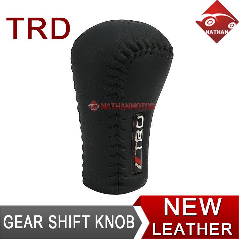  gear shift knob leather black stitch 5sp manual shifter for toyota lexus wow