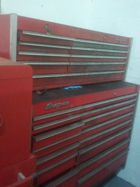 Snap-on large(53"wide) top & bottom tool boxes **pick up only
