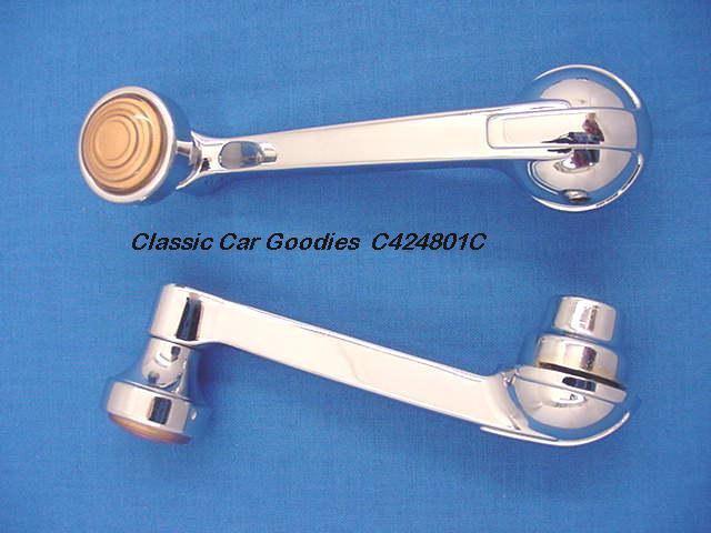 1946 chevy window handles (2) with chrome knobs!