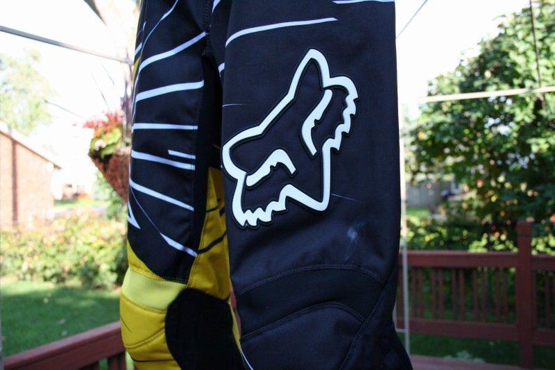 Fox racing 180 rockstar motocross dirt bike race pants adult size 32 yellow