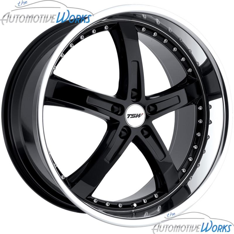 1 - 19x9.5 tsw jarama 5x120 +45mm gloss black mirror rim wheel inch 19"