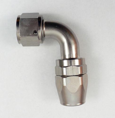 -12 an 90 degree swivel hose end fitting nickel braided & nylon hose
