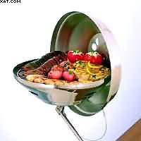 Magma stainless steel charcoal barbeque marine kettle a10-014 boat grill