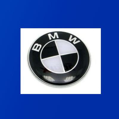 Euro style black white hood trunk bmw roundel emblem 82mm 3 5 7 series 1 pcs