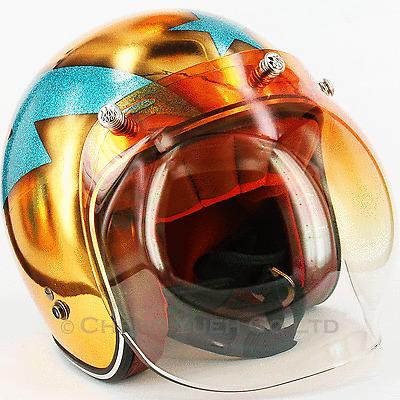 Silver Hot Fire Dot Snaps Bubble Shield Visor Face Mask UV Gradation Orange Lens, US $18.99, image 2