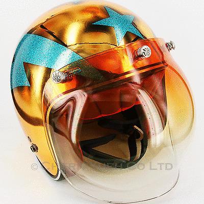 Silver Hot Fire Dot Snaps Bubble Shield Visor Face Mask UV Gradation Orange Lens, US $18.99, image 4