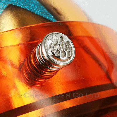 Silver Hot Fire Dot Snaps Bubble Shield Visor Face Mask UV Gradation Orange Lens, US $18.99, image 5