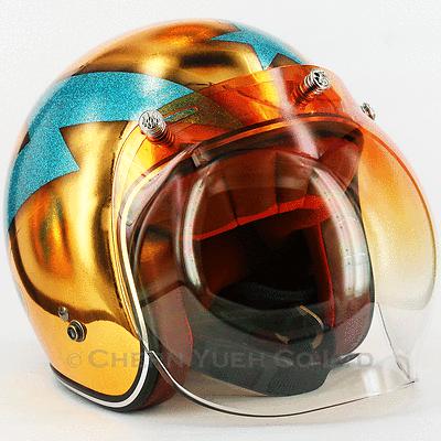 Silver Hot Fire Dot Snaps Bubble Shield Visor Face Mask UV Gradation Orange Lens, US $18.99, image 6
