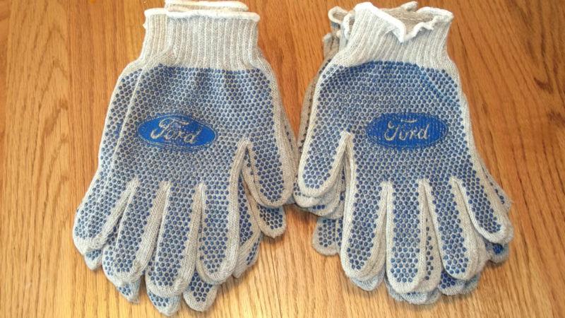 7 pairs of oem ford motor company production line / mechanics gloves small -med