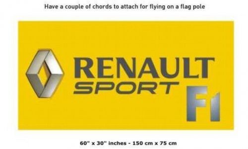 New renault sport f1 yellow flag banner sign 30x60 inches megane fluence clio