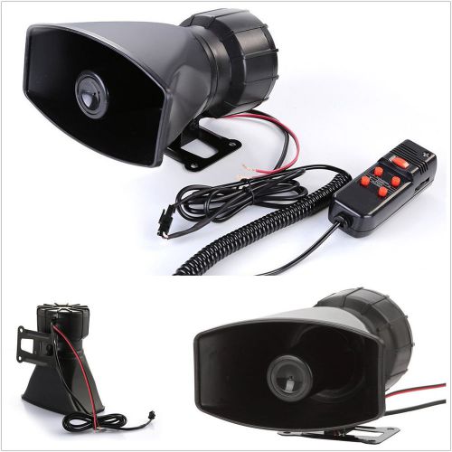 12v car pickup truck 5-sound tone 300db loud horn siren kit with mic speaker pa