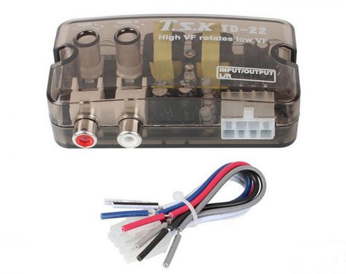 Rca stereo high vf to low frequency vf line speaker converter for car