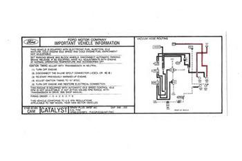 1987 5.0 ford mustang gt automatic/manual transmission emission decal