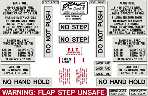 Piper pa24 camanche exterior placard kit