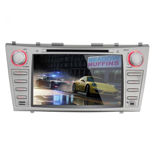 Free cam+8&#034; car dvd cd player radio stereo gps navi for toyota camry 2007-2011
