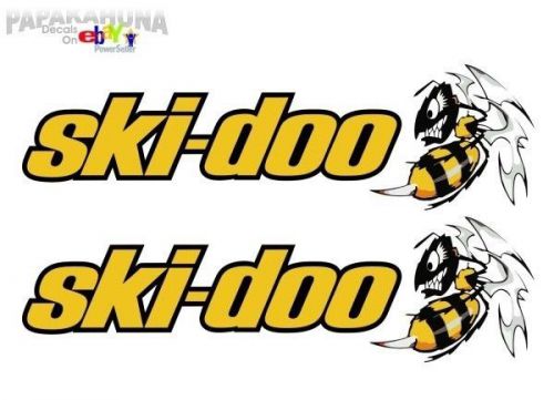 2 ski-doo killer bee 28" vinyl decals snowmobile sled trailer graphic stickers