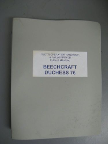 Beechcraft dutchess 76 pilot&#039;s operating handbook