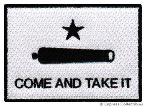 Come and take it biker patch texas flag embroidered new cannon patriotic iron-on