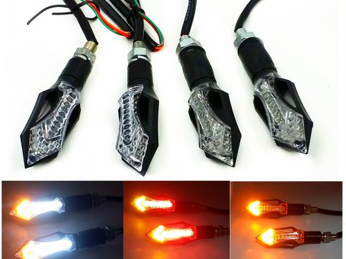 Kawasaki amber red white led turn signal indicator running brake tail lights