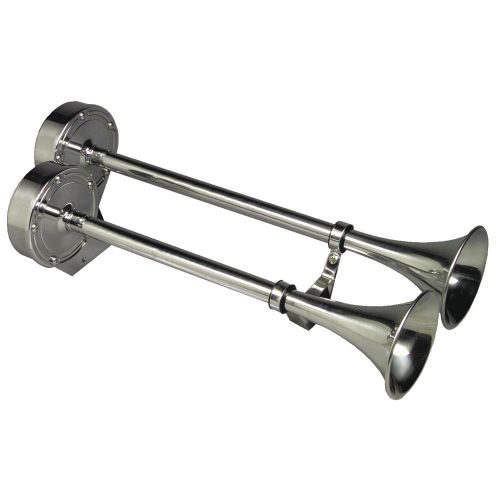 Ongaro deluxe ss dual trumpet horn - 24v -12428