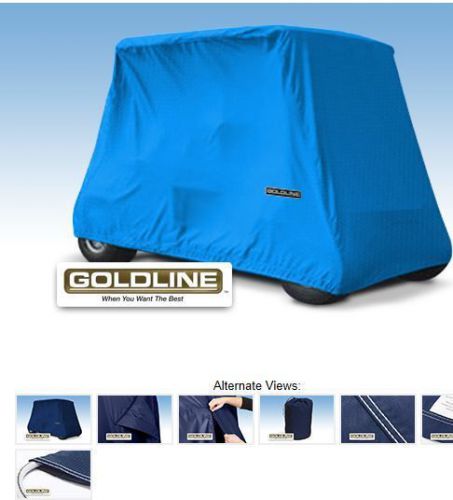Goldline premium 4 person passenger golf car cart storage cover, royal blue