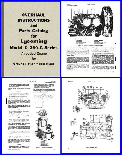 Lycoming o-290-g ground power unit manuals x3 on cd