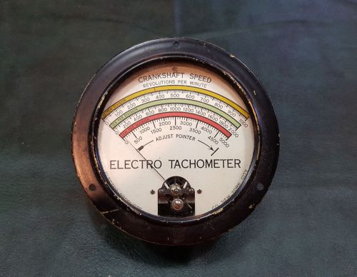 Vintage simpson electro products crankshaft revolutions speed tachometer gauge