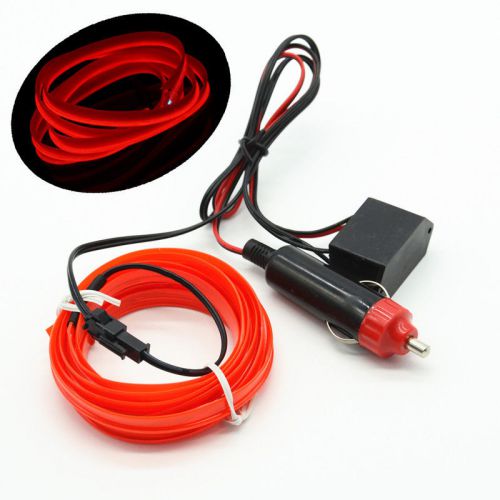 6.5ft car suv panel neon lamp strip decorative atmosphere red led cold el light