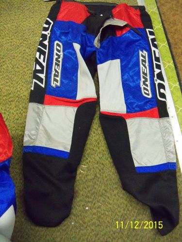 O'neal racing pants adults blue/red/white nos  two sizes 50 and 48