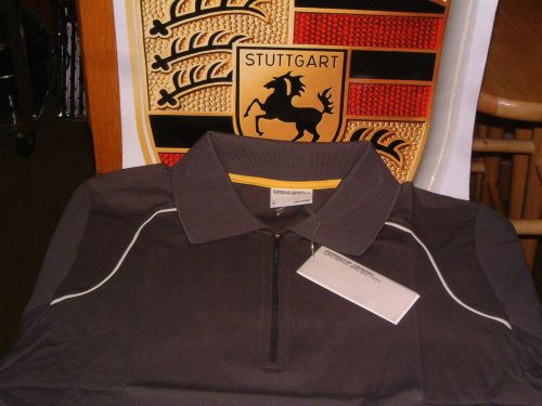 Porsche design driver's selection nos dk. grey polo golf shirt usa:s, euro:m nib