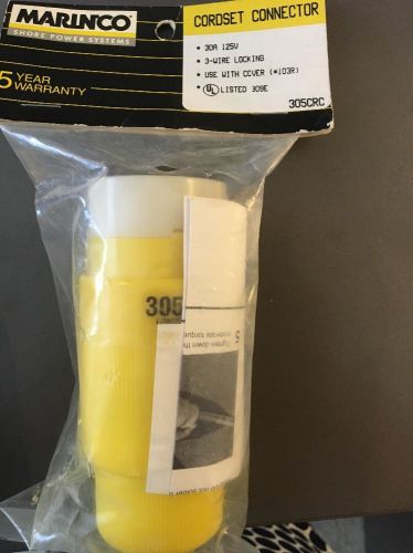 Marinco, 30a, 125v cordset connector, 3-wire locking