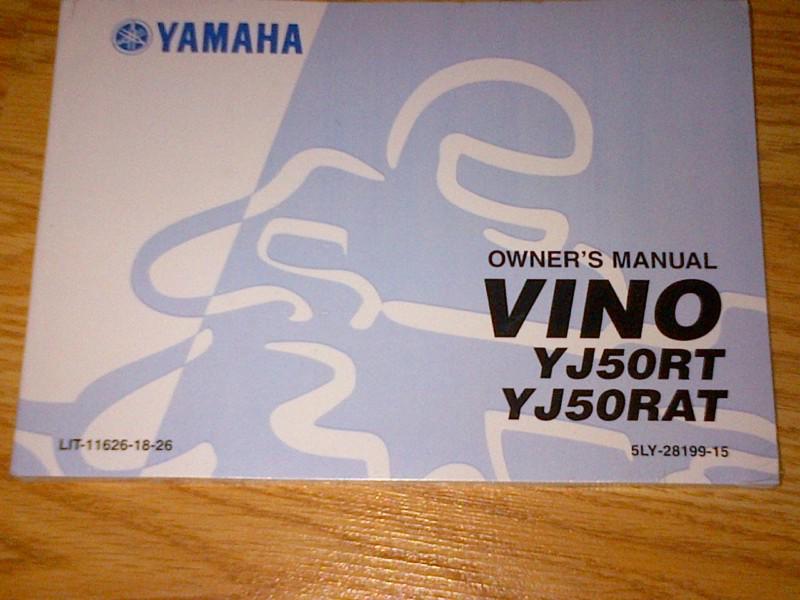 2005 yamaha factory owners manual new in wrap yj50rt vino 50