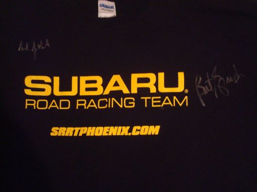 Men's subaru racing team srrt phoenix performance signed black t shirt  x-large