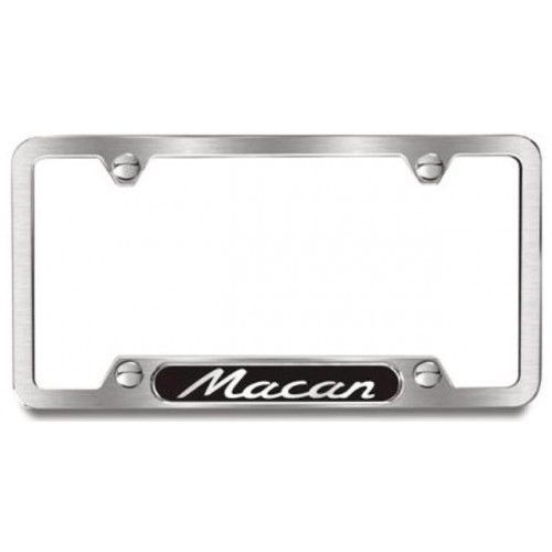 Find New Genuine Porsche Macan License Plate Frame Brushed Stainless
