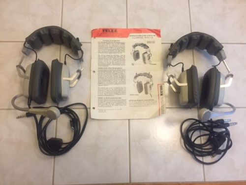 Telex d-950 aviator/pilot aircraft radio headsets