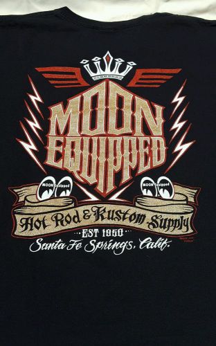 Mooneyes moon equipped large t shirt hotrod rat rod gasser kustom ** new l@@k **