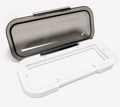 Universal marine radio stereo install dash kit waterproof housing boat white