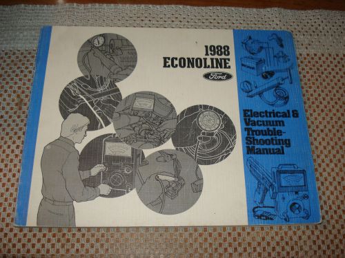 1988 ford econoline van electrical &amp; vacuum service manual shop book repair