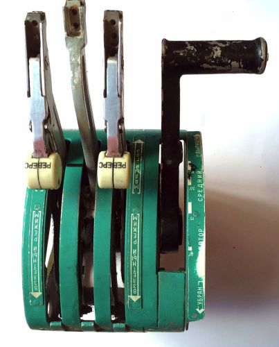 Vintage engine control levers aircraft tu-154 tupolev