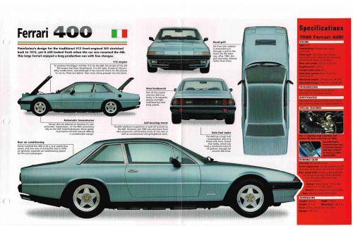 Ferrari 400 imp brochure: 1979,1980,1981,..........