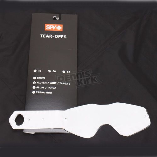 Spy optic clear tear-offs spy optic klutch, whip and targa 3 goggles *20 pack*