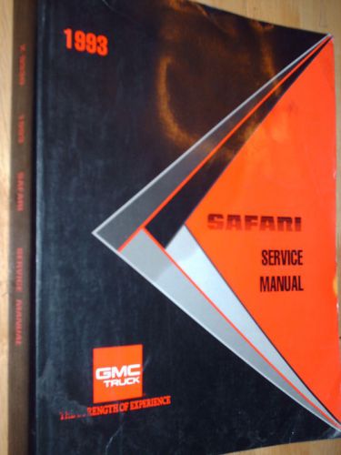 1993 gmc safari van shop manual / service book orig!
