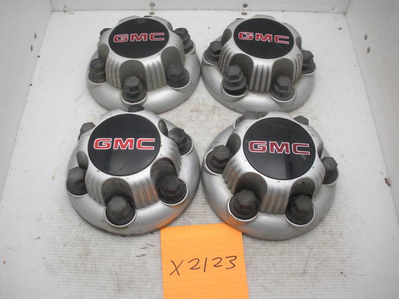 Set of 4 oem 99-08 gmc sierra 1500 van pickup wheel center caps hubcaps